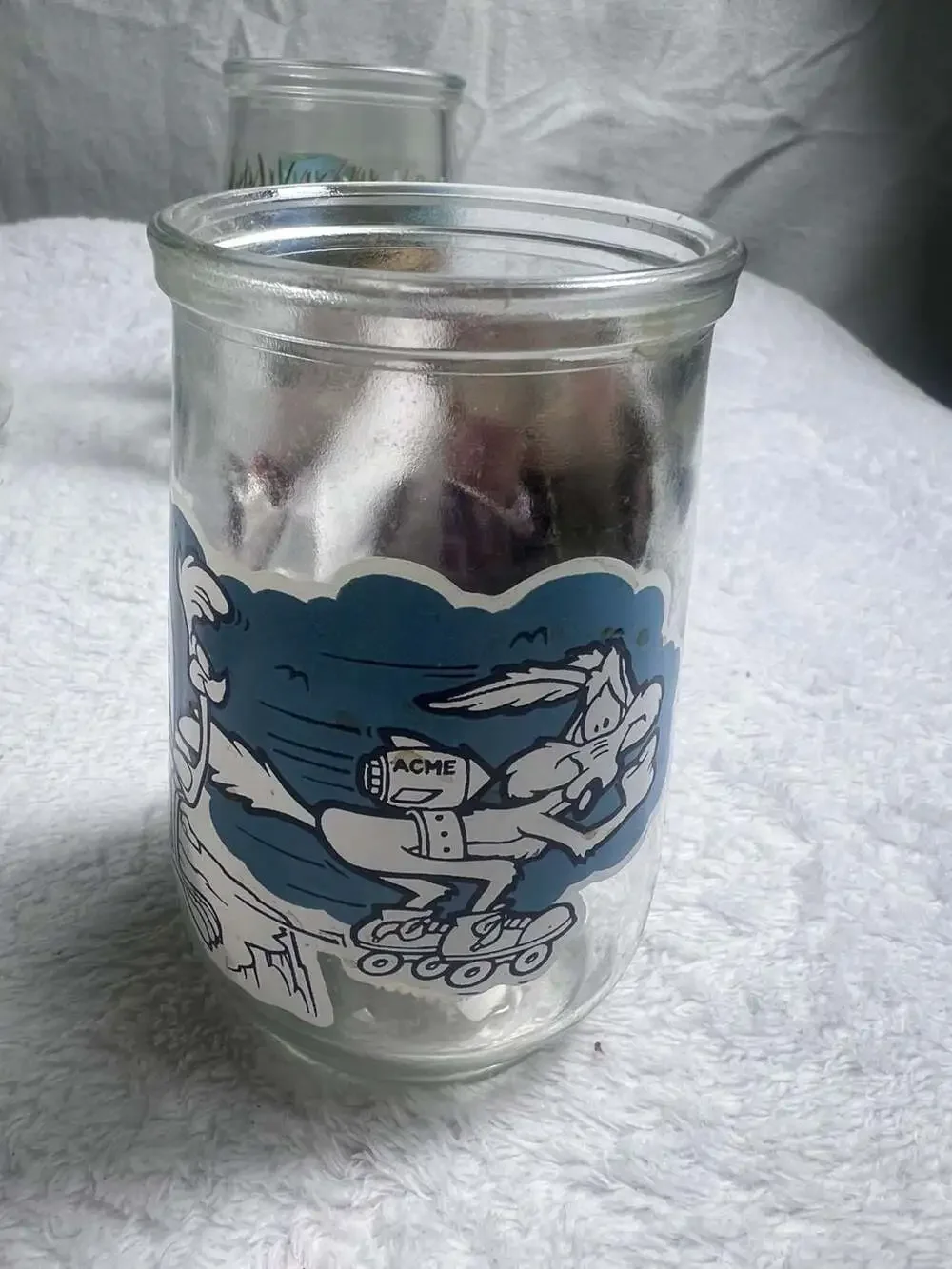 Set of 6 Vintage Welch's Jelly Jar Glasses Featuring Animals and Characters